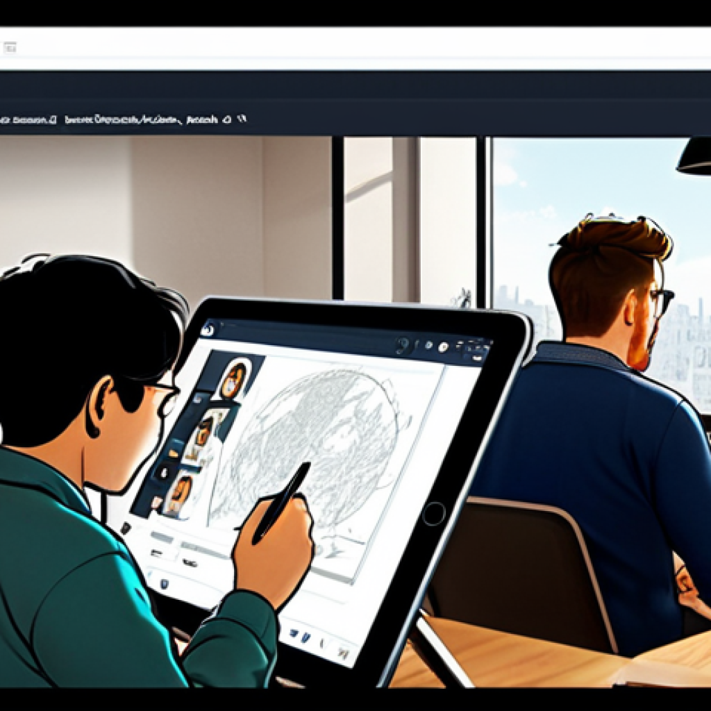 **

"A diverse group of fully clothed webtoon artists collaborating remotely via video call. One artist is sketching on a tablet, another is working on translations, and a third is managing social media. Background shows a cozy, well-lit workspace. Focus on teamwork, creativity, and global collaboration. safe for work, appropriate content, fully clothed, professional, perfect anatomy, natural proportions, high quality."

**