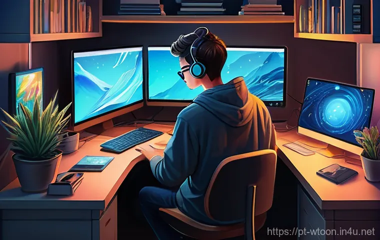 웹툰작가의 이직 성공을 위한 네트워킹 - **Prompt:** A vibrant and diverse group of creative professionals, including artists and writers, ar...